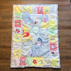 Vintage 90's Winnie the Pooh, Piglet & Eeyore Crib Comforter
